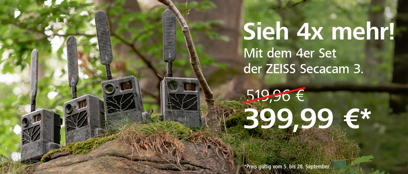 ZEISS Secacam 3 Wildkamera 4er Pack Sonderaktion